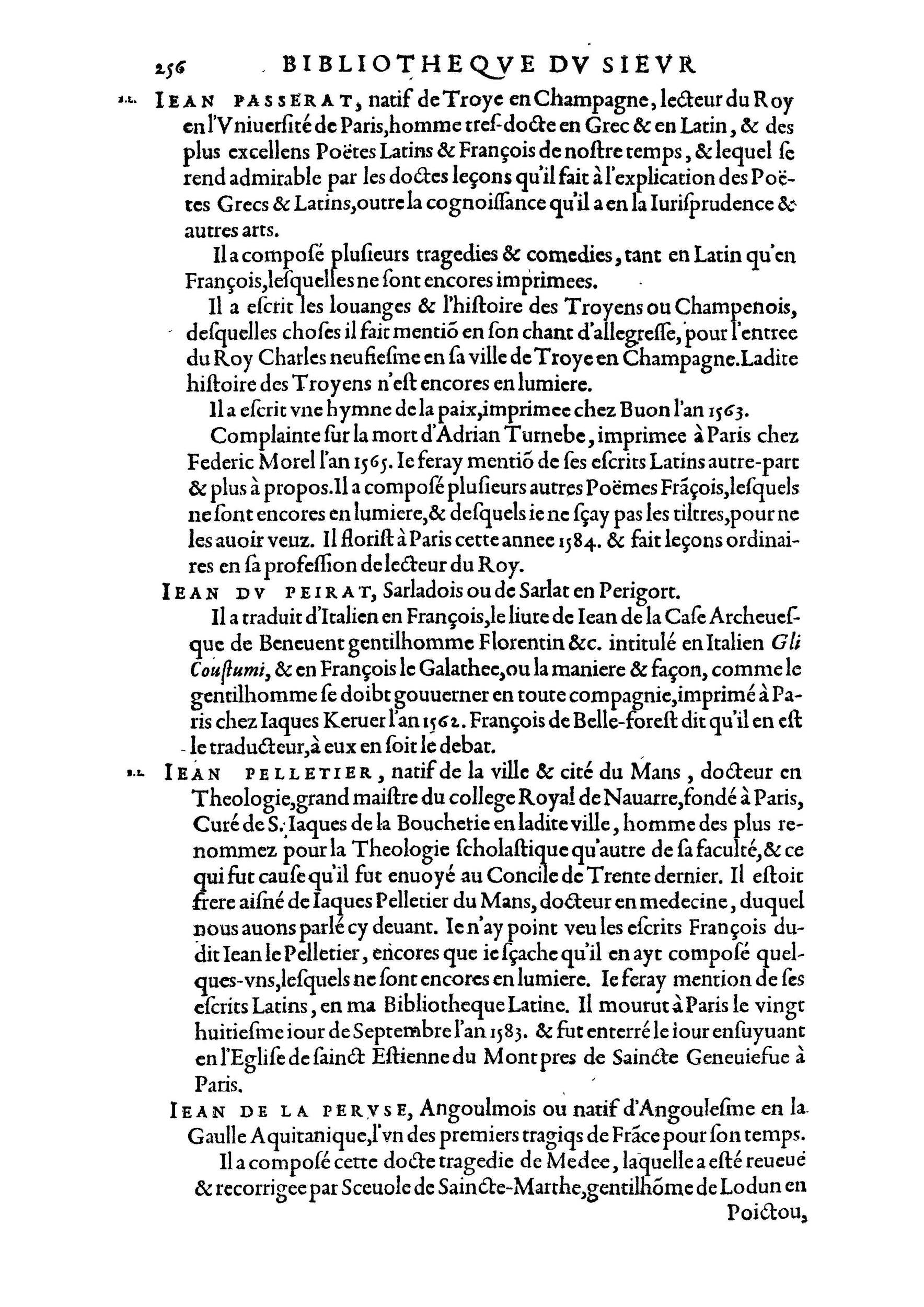 1584 - Abel L&#039;Angelier - Bibliothèques françaises - BnF