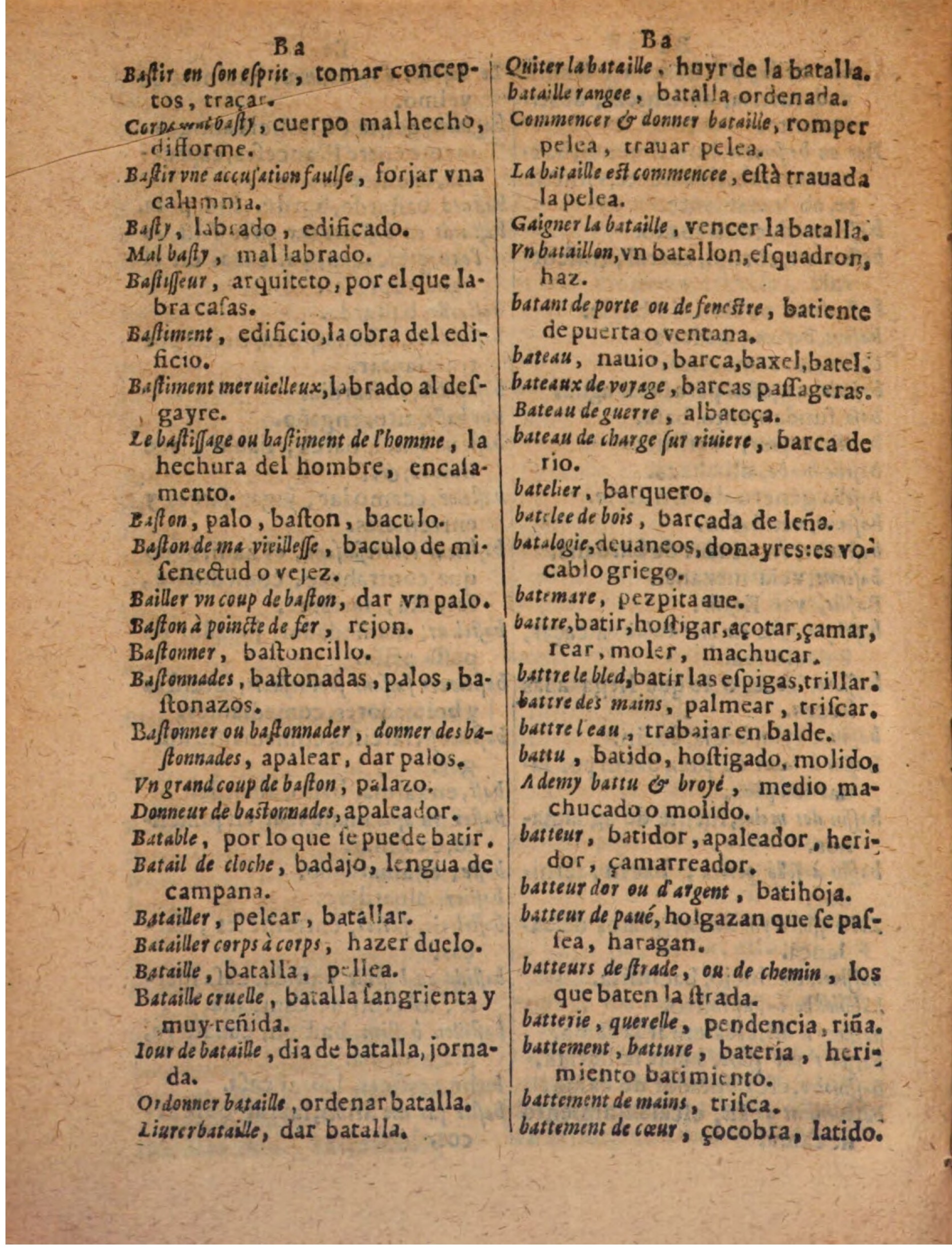 1624 - Hubert Antoine - Trésor des deux langues espagnole et française (Seconde partie) - BSB Munich
