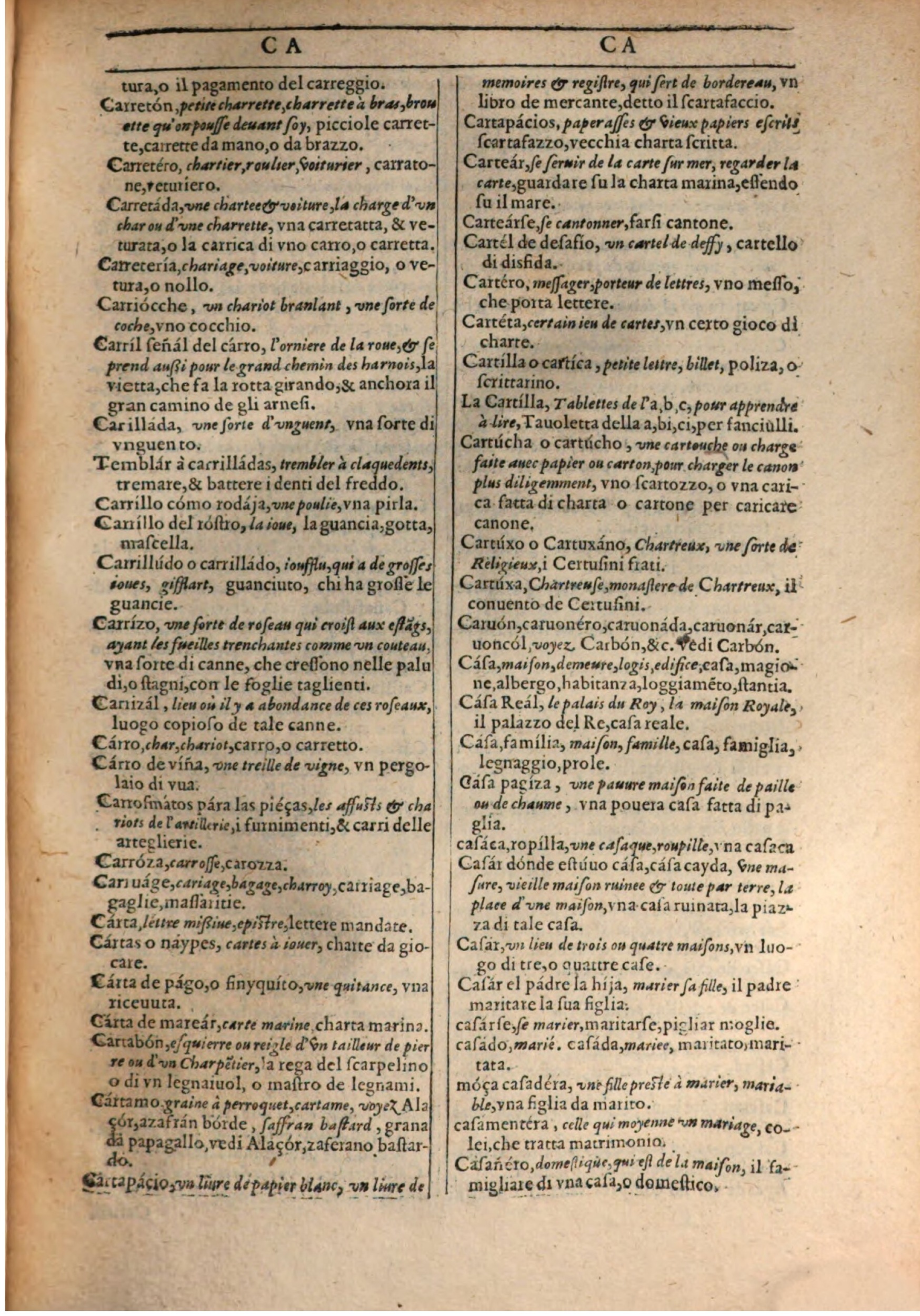 1609 - Philippe Albert et Alexandre Pernet - Trésor des trois langues française, italienne et espagnole (Première partie) - BSB Munich 1609 - Philippe Albert et Alexandre Pernet - Trésor des trois langues française, italienne et espagnole (Première partie) - BSB Munich