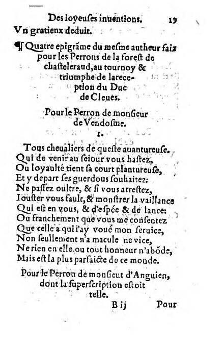 1556c. - Étienne Denise - Trésor des joyeuses inventions du parangon de poésies - ÖNB Vienne