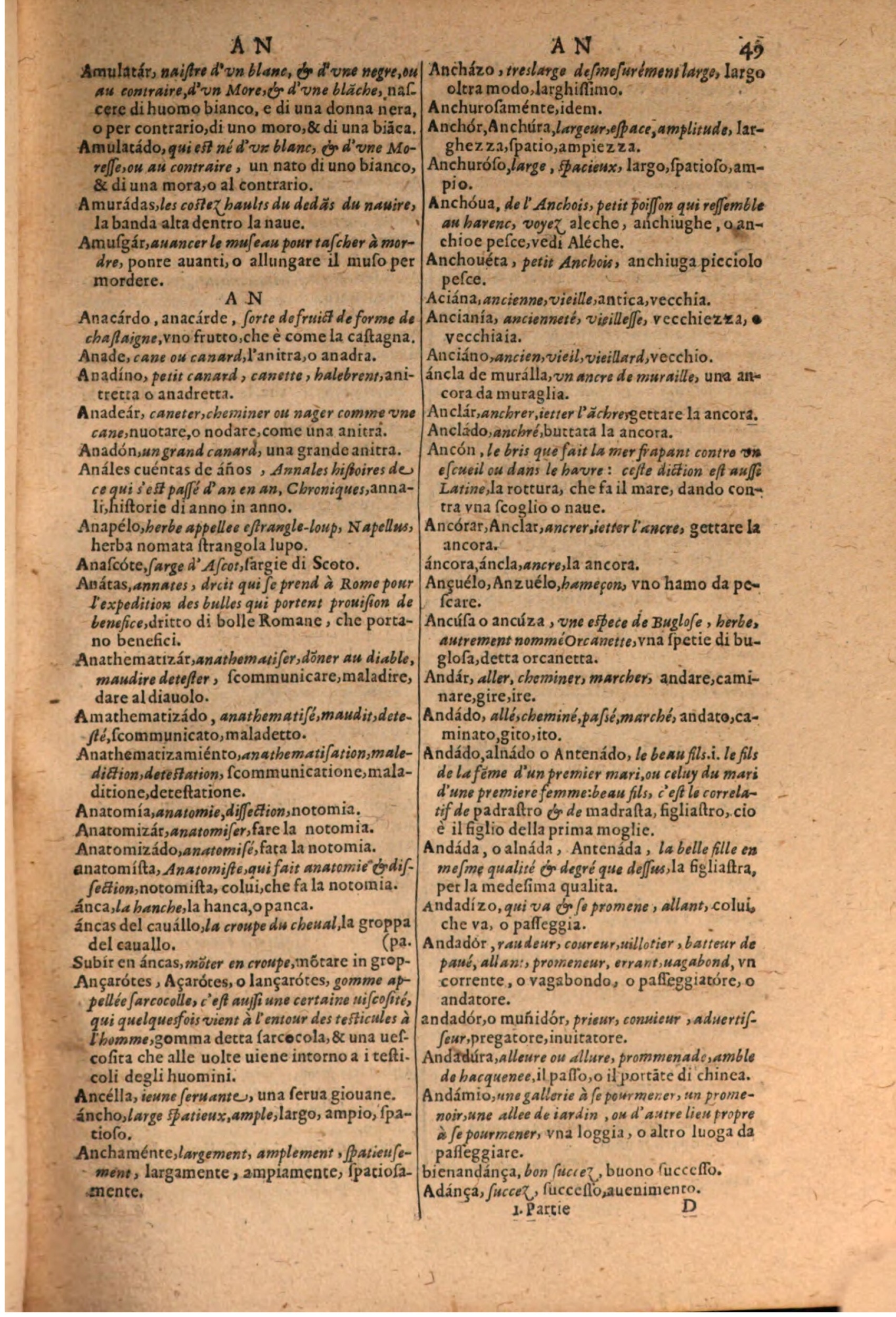 1606 - Samuel Crespin - Thresor des trois langues, francoise, italiene et espagnolle - BSB Munich