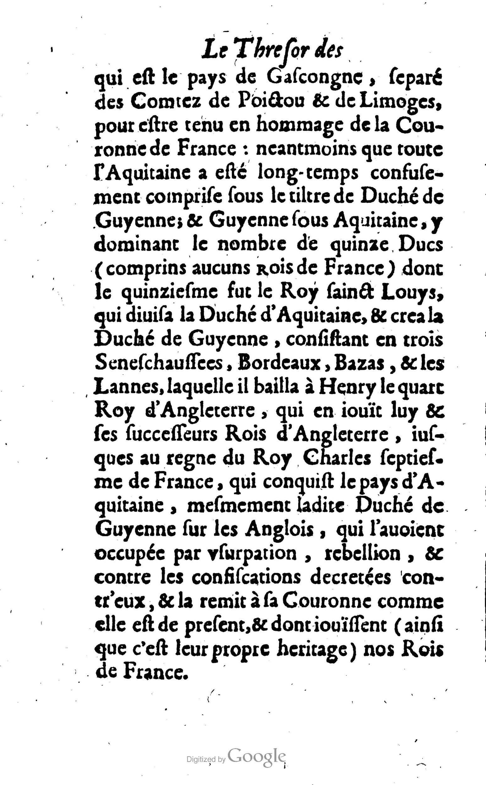 1638 - Jean Corrozet - Trésor des histoires de France - BM Lyon