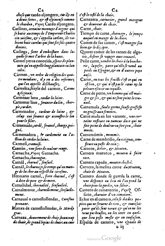 1621 - Adrian Tiffaine - Trésor des deux langues espagnole et française - BM Lyon