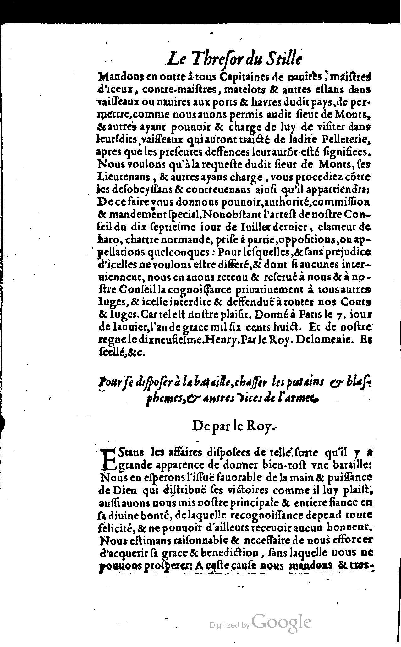 1614 - Jean Richer - Trésor du nouveau style et protocole de la chancellerie de France - BSB Munich