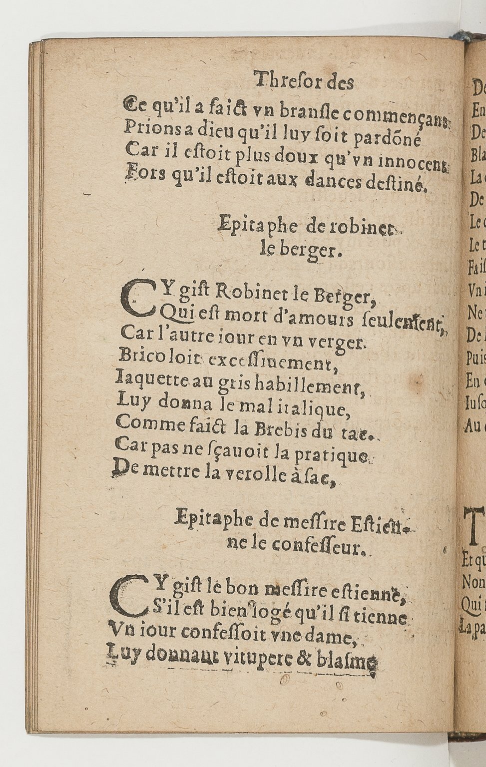 1568c. - Veuve Jean Bonfons - Trésor des joyeuses inventions du parangon de poésies - BnF Arsenal