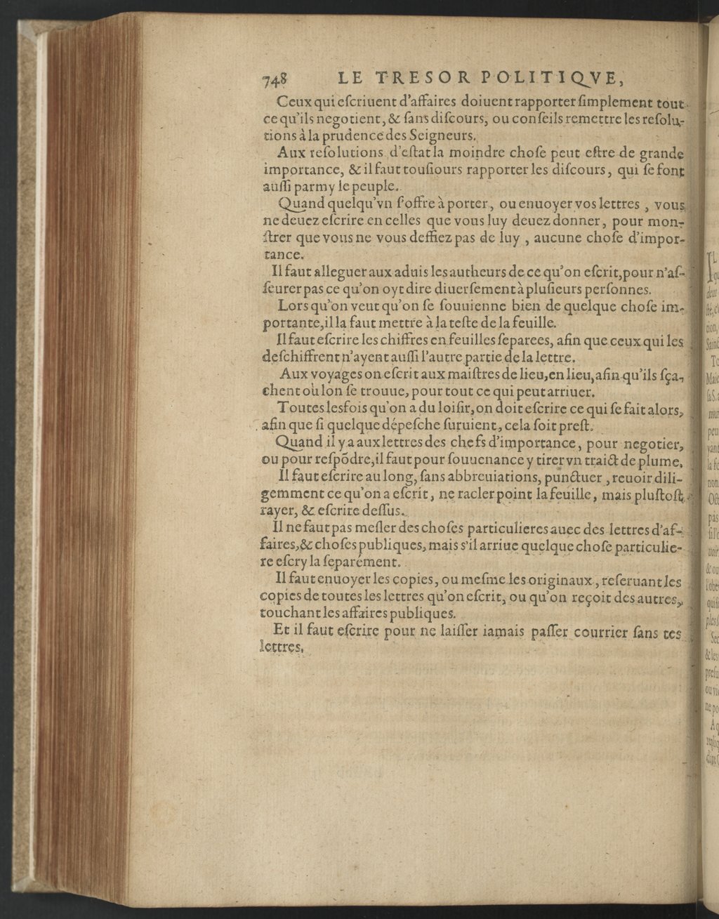 1608 - Nicolas Du Fossé - Trésor politique - BnF Tolbiac