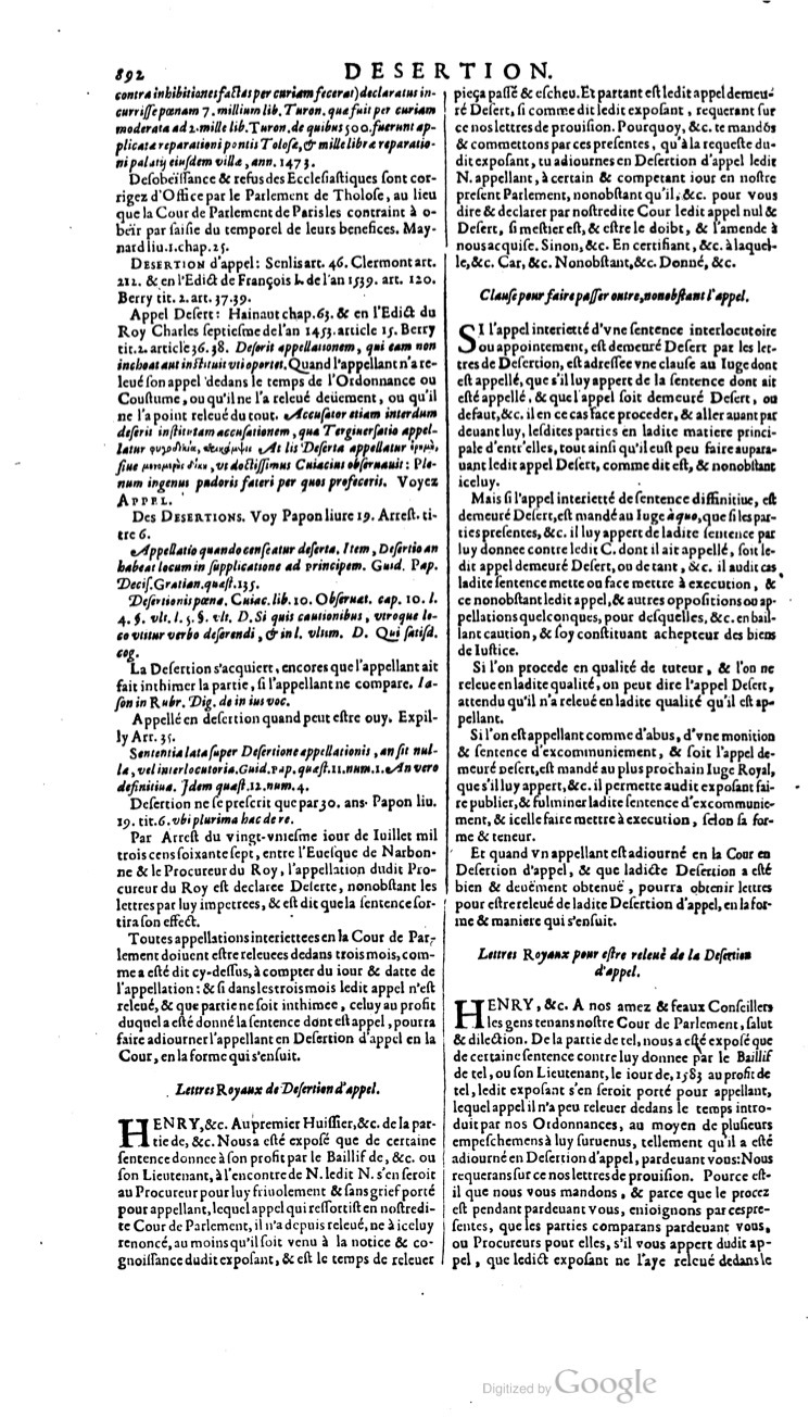 1629 - Veuve Nicolas Buon - Trésor du droit français (21754 T. 1) - BM Lyon