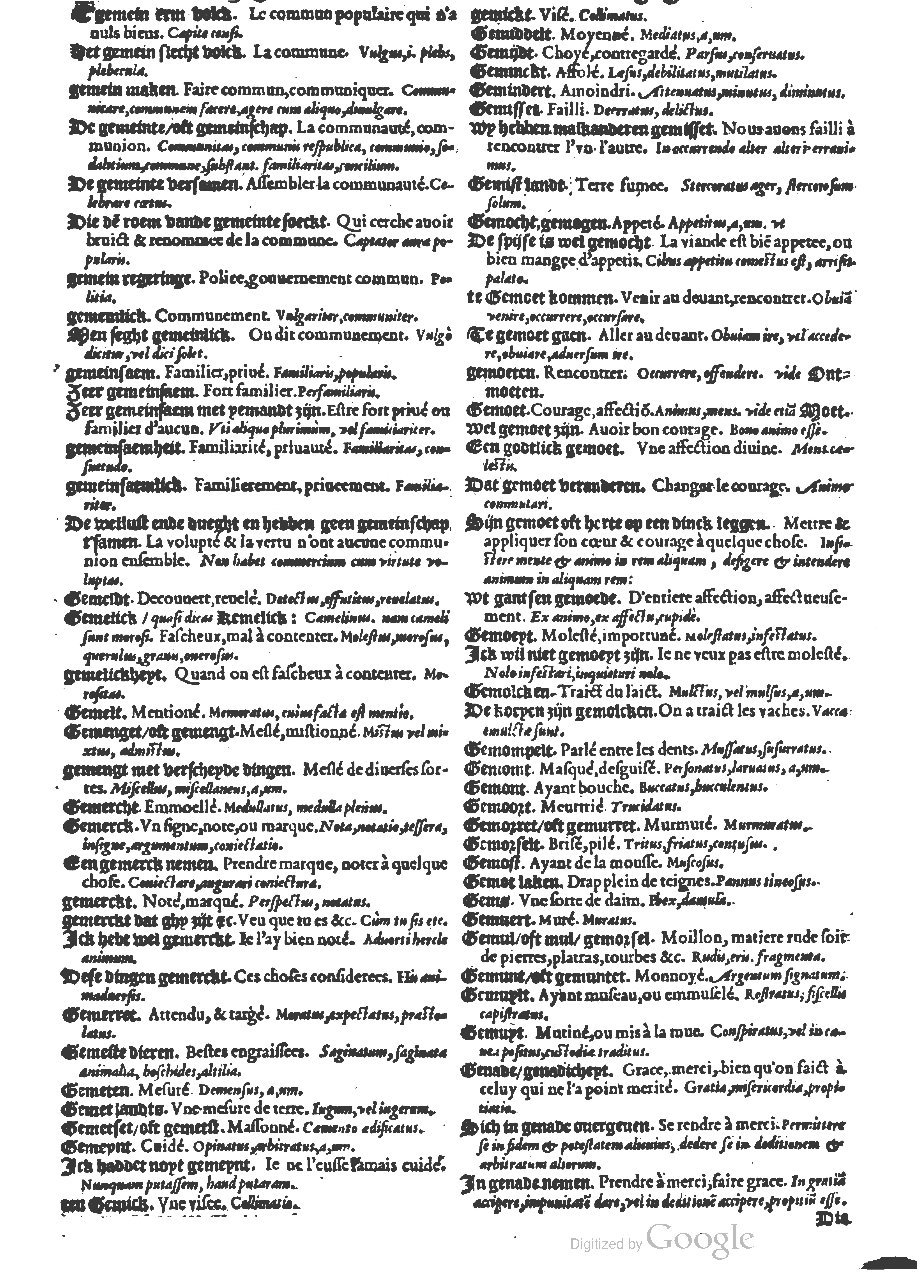 1573 - Christophe Plantin - Trésor du langage bas-allemand - BM Lyon
