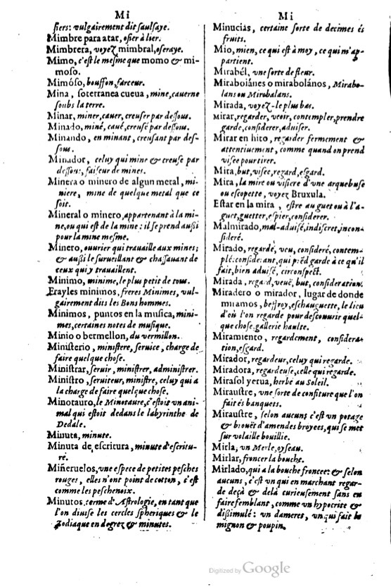1621 - Adrian Tiffaine - Trésor des deux langues espagnole et française - BM Lyon