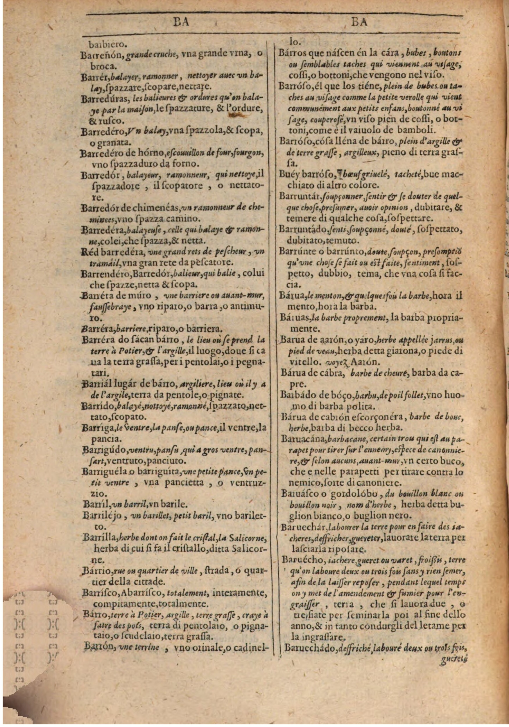 1609 - Philippe Albert et Alexandre Pernet - Trésor des trois langues française, italienne et espagnole (Première partie) - BSB Munich 1609 - Philippe Albert et Alexandre Pernet - Trésor des trois langues française, italienne et espagnole (Première partie) - BSB Munich
