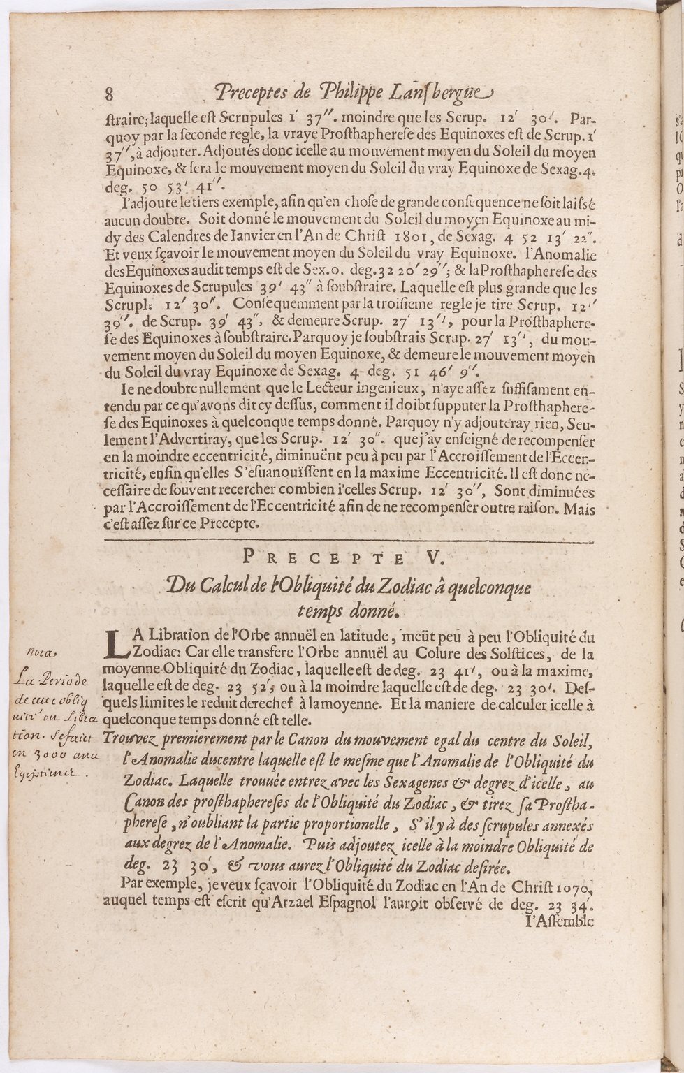 1634 - Zacharie Roman - Les Tables perpétuelles - BnF Arsenal