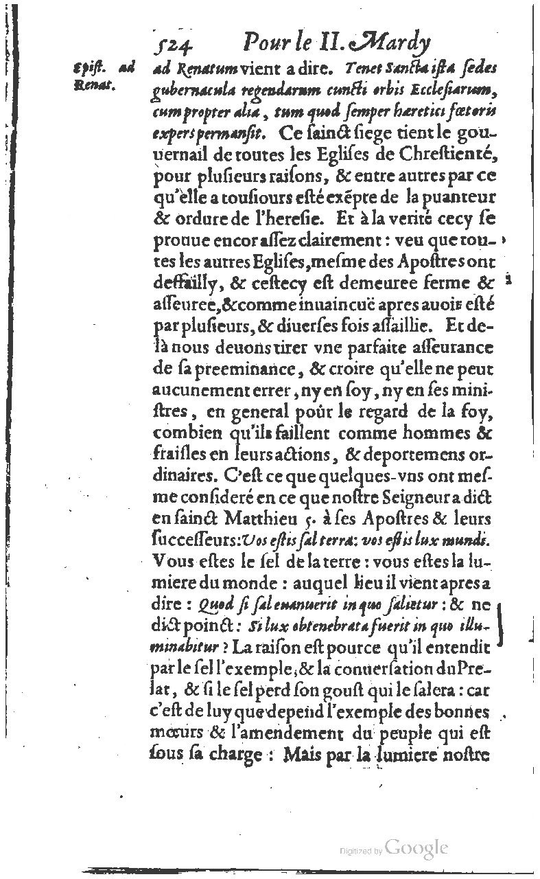 1607 - Nicolas Du Fossé - Trésor quadragésimal - T 01 - BM Lyon