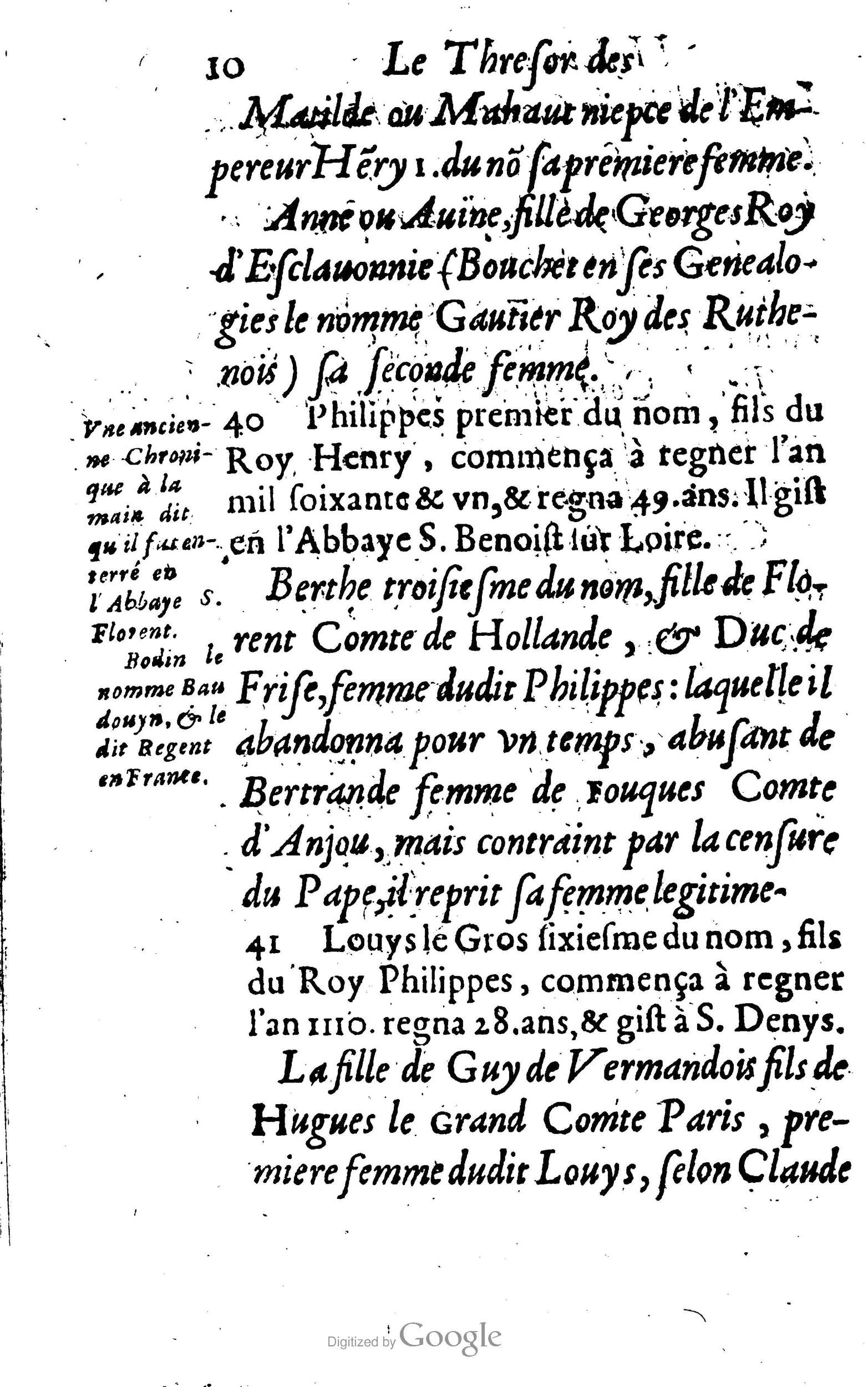 1638 - Jean Corrozet - Trésor des histoires de France - BM Lyon
