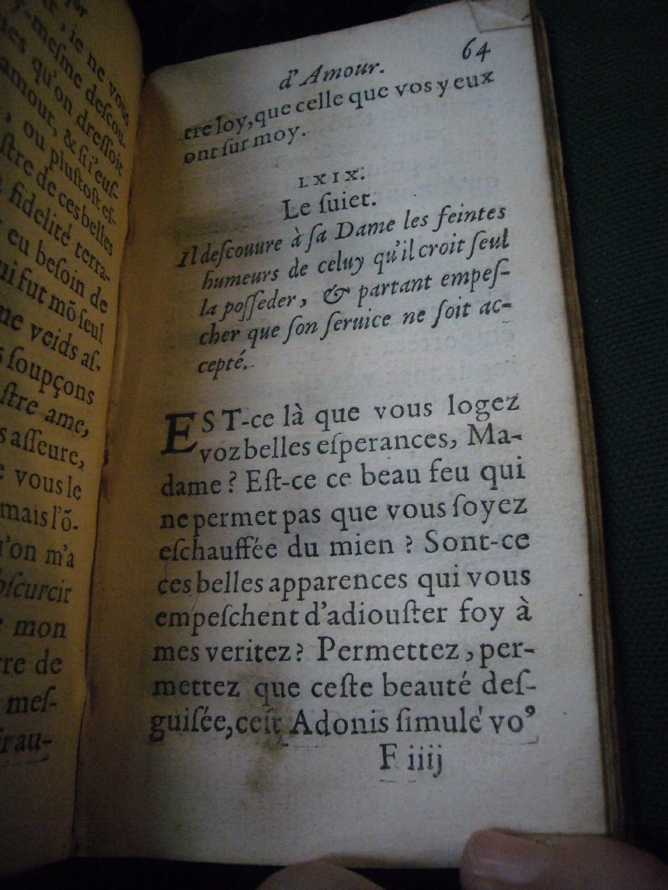1597 - Matthieu Guillemot - Trésor d’amour - BnF Arsenal