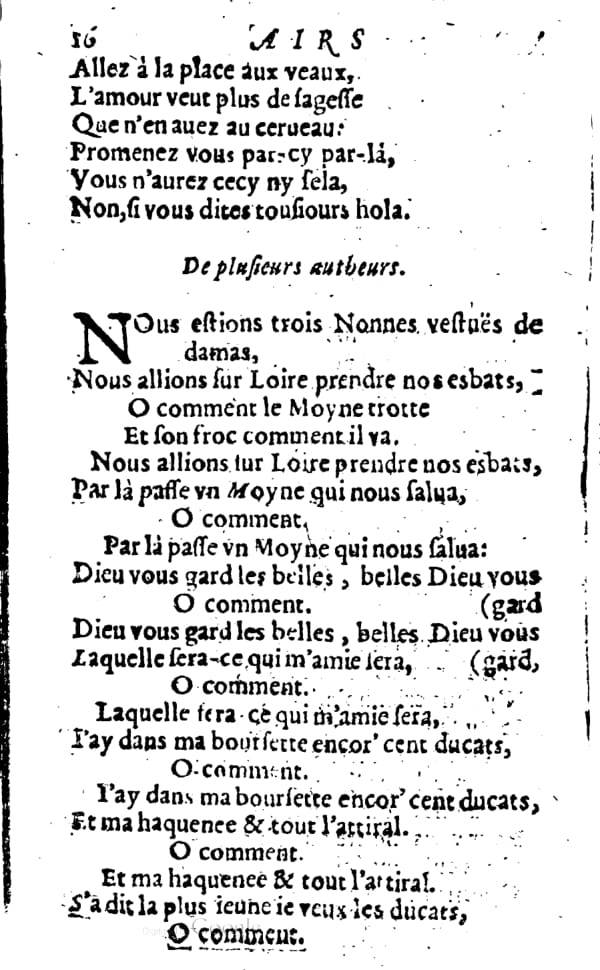 1606 - Théodore Reinsart - Trésor des chansons amoureuses recueillies des plus excellents airs de cour - Livre I - NK ČR Prague 1606 - Théodore Reinsart - Trésor des chansons amoureuses recueillies des plus excellents airs de cour - Livre I - NK ČR Prague