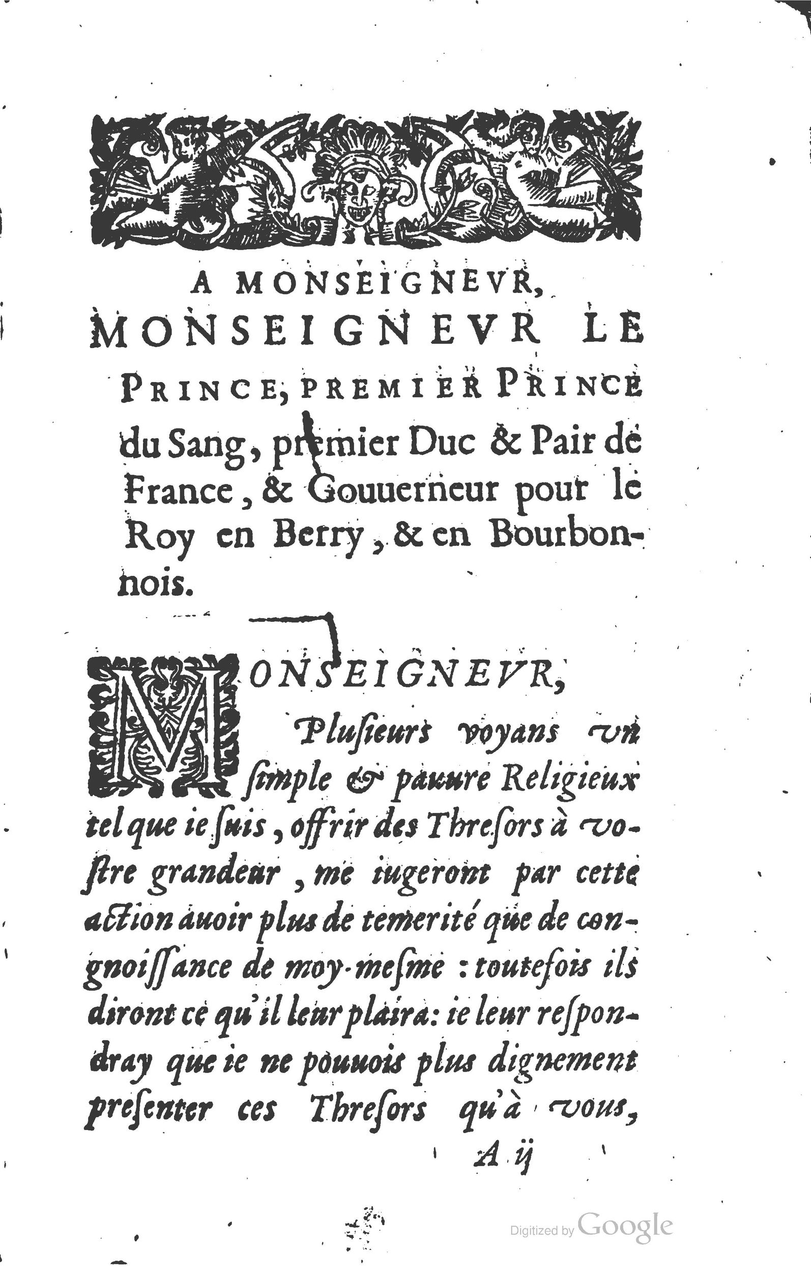 1629 - Manassés de Préaulx - Sermons ou Trésors de la piété chrétienne - BM Lyon