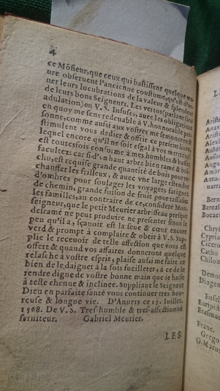 1579 - Nicolas Lescuyer - Trésor des sentences dorées - BnF
