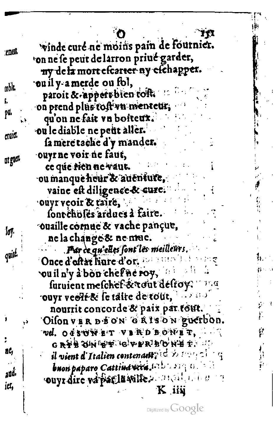 1582 - Nicolas Bonfons - Trésor des sentences dorées - BM Lyon 1582 - Nicolas Bonfons - Trésor des sentences dorées - BM Lyon