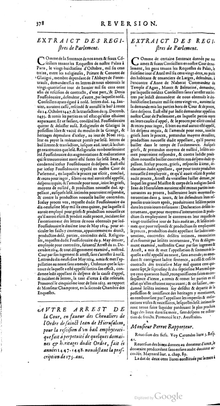 1629 - Veuve Nicolas Buon - Trésor du droit français (21754 T. 3) - BM Lyon