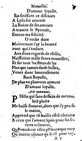 1623 - Jacques Cailloüé - Trésor ou recueil des chansons amoureuses - British Library