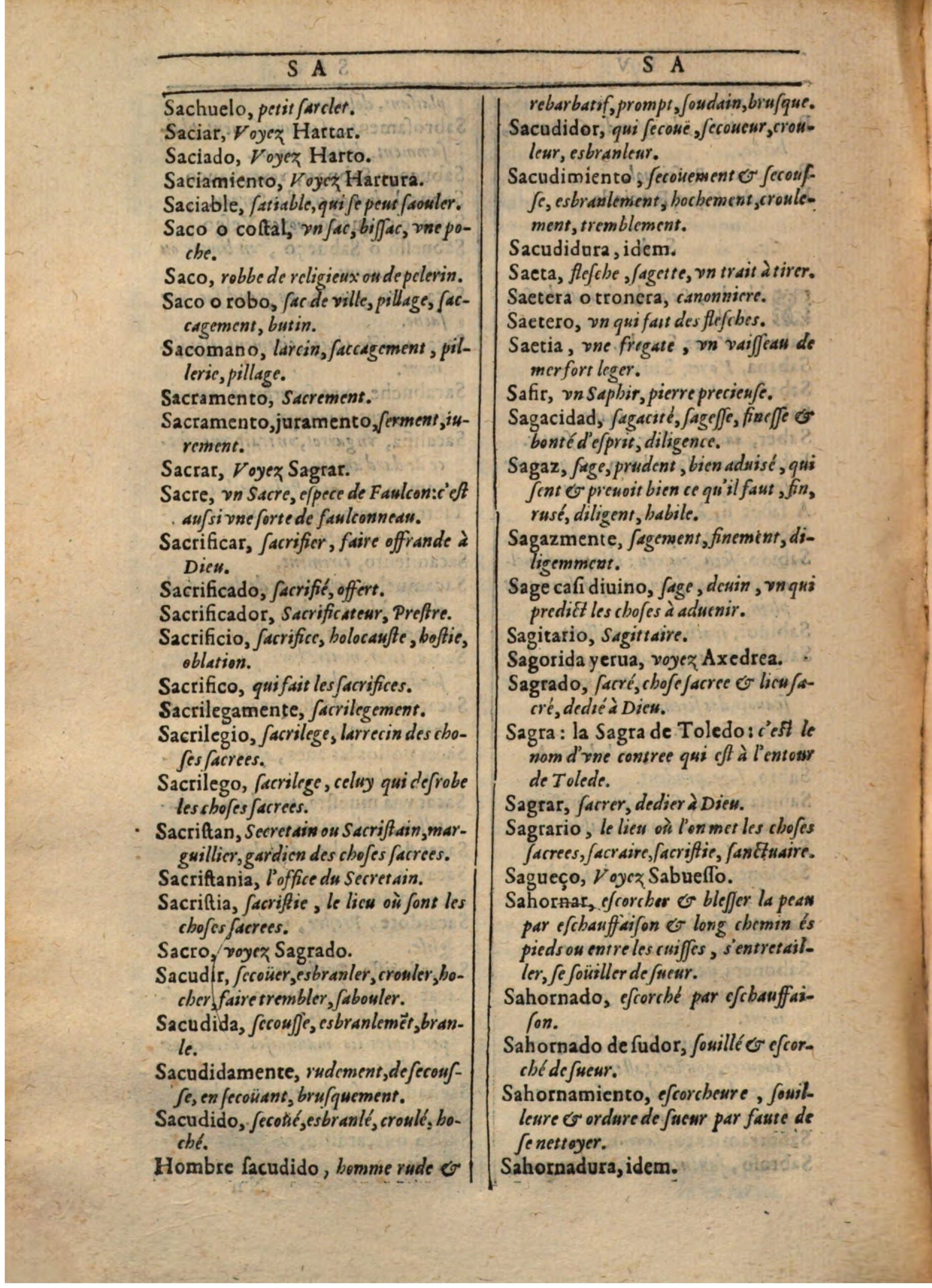 1607 - Marc Orry - Trésor des deux langues espagnole et française (Première partie) - BSB Munich 1607 - Marc Orry - Trésor des deux langues espagnole et française (Première partie) - BSB Munich
