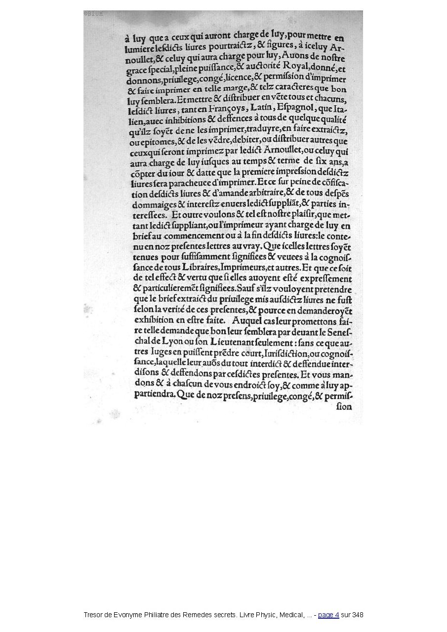 1555 - Balthazar Arnoullet - Trésor d’Évonyme Philiatre - Université Paris Cité