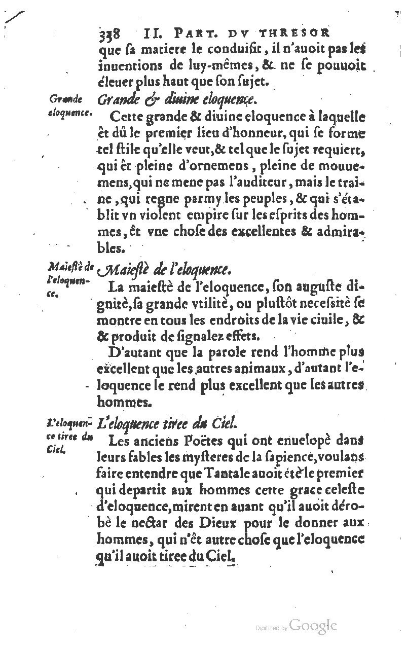 1610 - Louis Coste - Trésor de l’éloquence française (Seconde partie) - BM Lyon