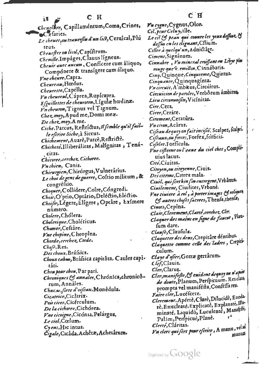 1564 - Henri Hylaire et Louis Cloquemin - Trésor des mots et traits français - BSB Munich