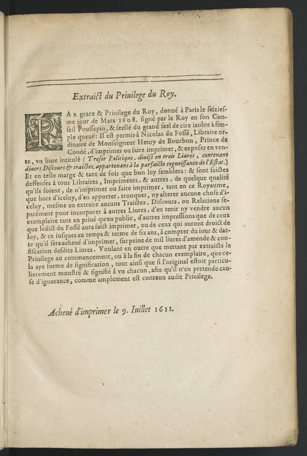 1611 - Pierre Chevalier - Trésor politique - BnF Tolbiac