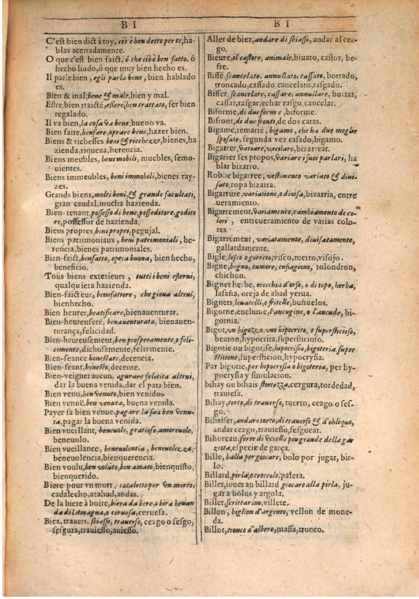 1609 - Philippe Albert et Alexandre Pernet - Trésor des trois langues française, italienne et espagnole (Seconde partie) - BSB Munich 1609 - Philippe Albert et Alexandre Pernet - Trésor des trois langues française, italienne et espagnole (Seconde partie) - BSB Munich