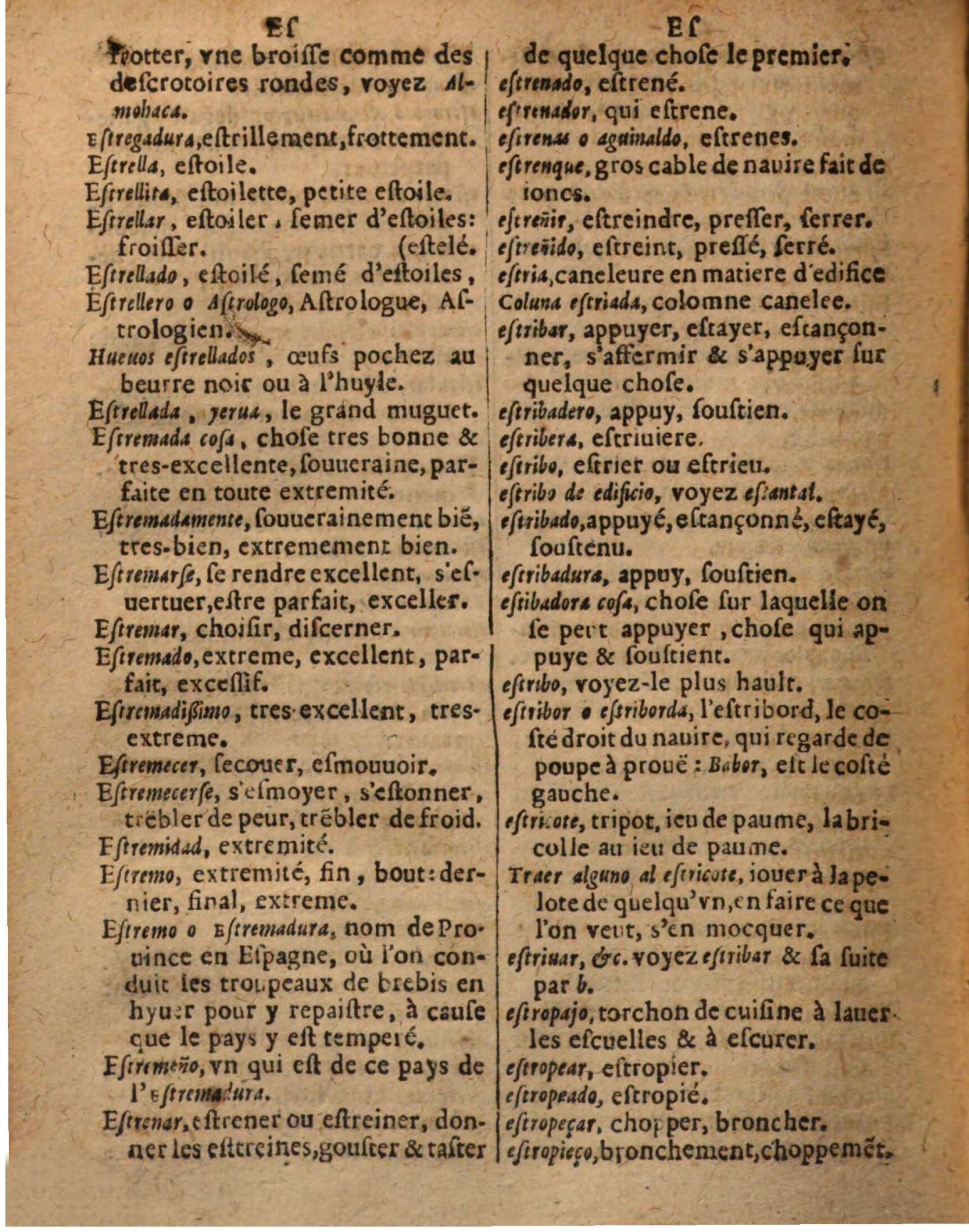 1625 - Hubert Antoine - Trésor des deux langues espagnole et française - Augsbourg