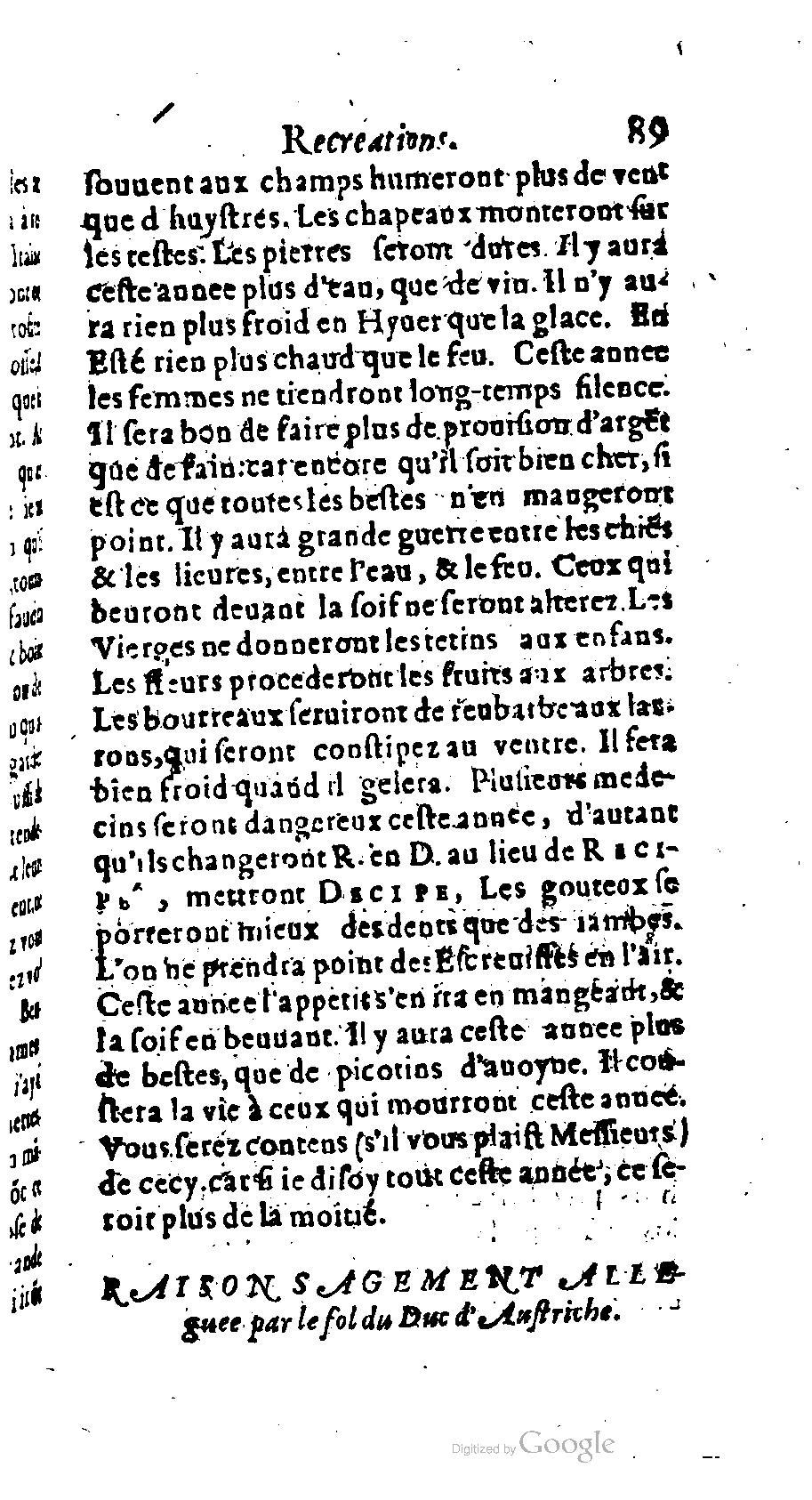1611 - Romain de Beauvais - Trésor des récréations - BM Lyon