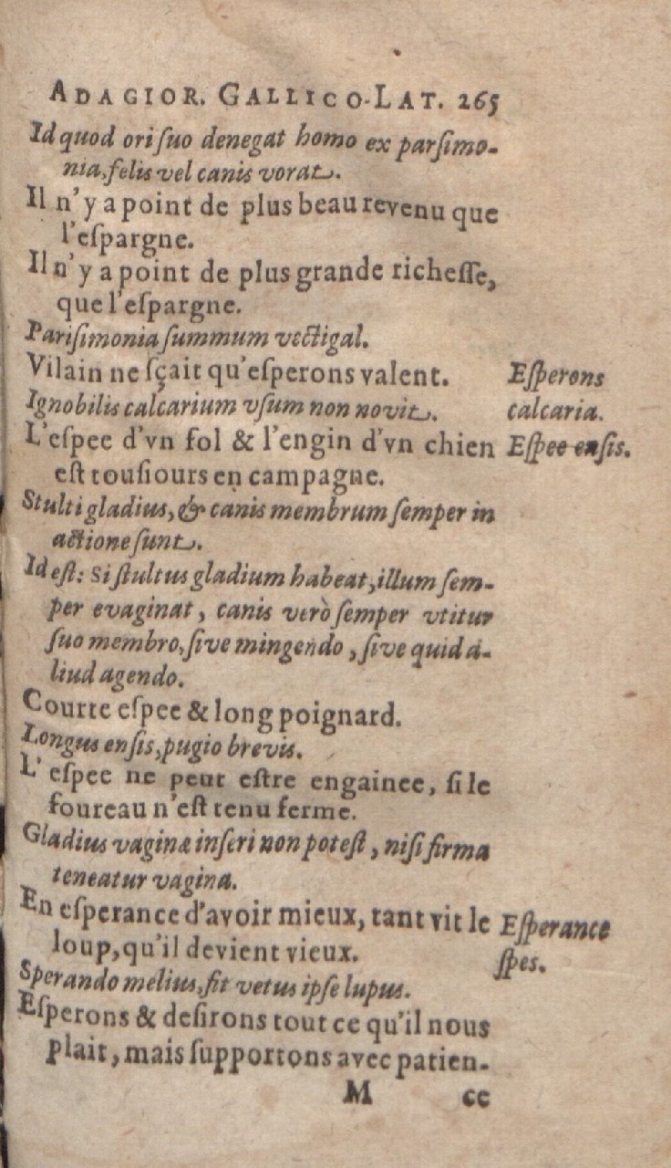 1612 - Dominicus Custos - Trésor des proverbes français  - Bibliopol-Olomuc