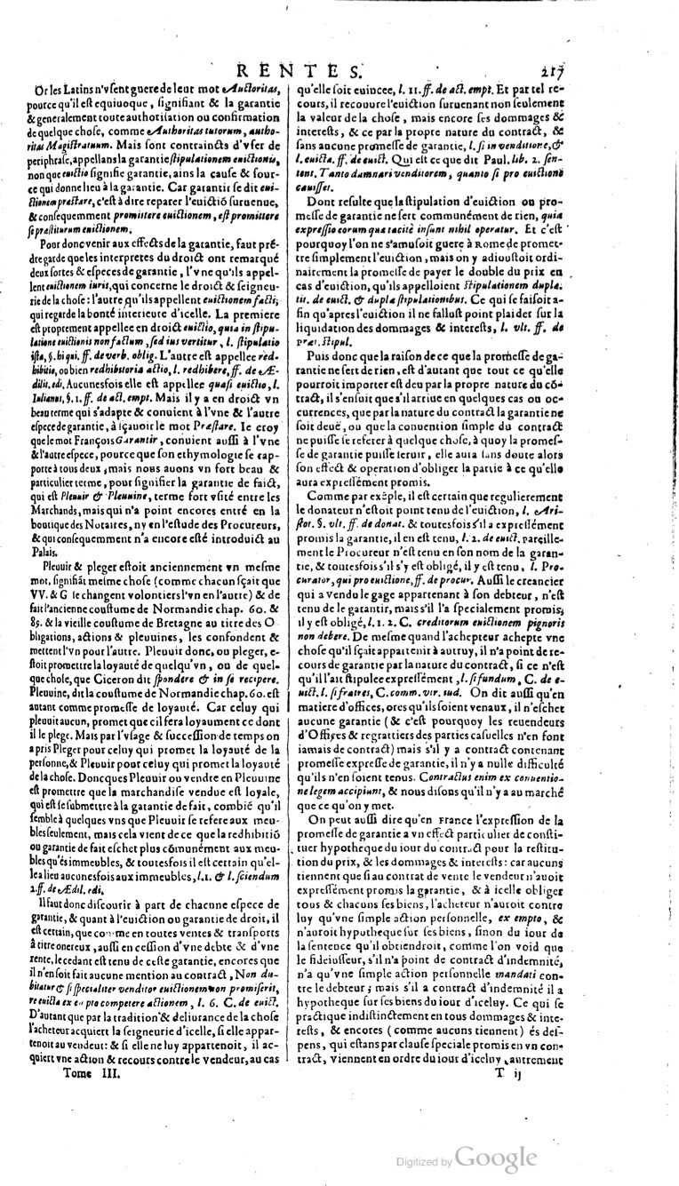 1629 - Veuve Nicolas Buon - Trésor du droit français (21754 T. 3) - BM Lyon