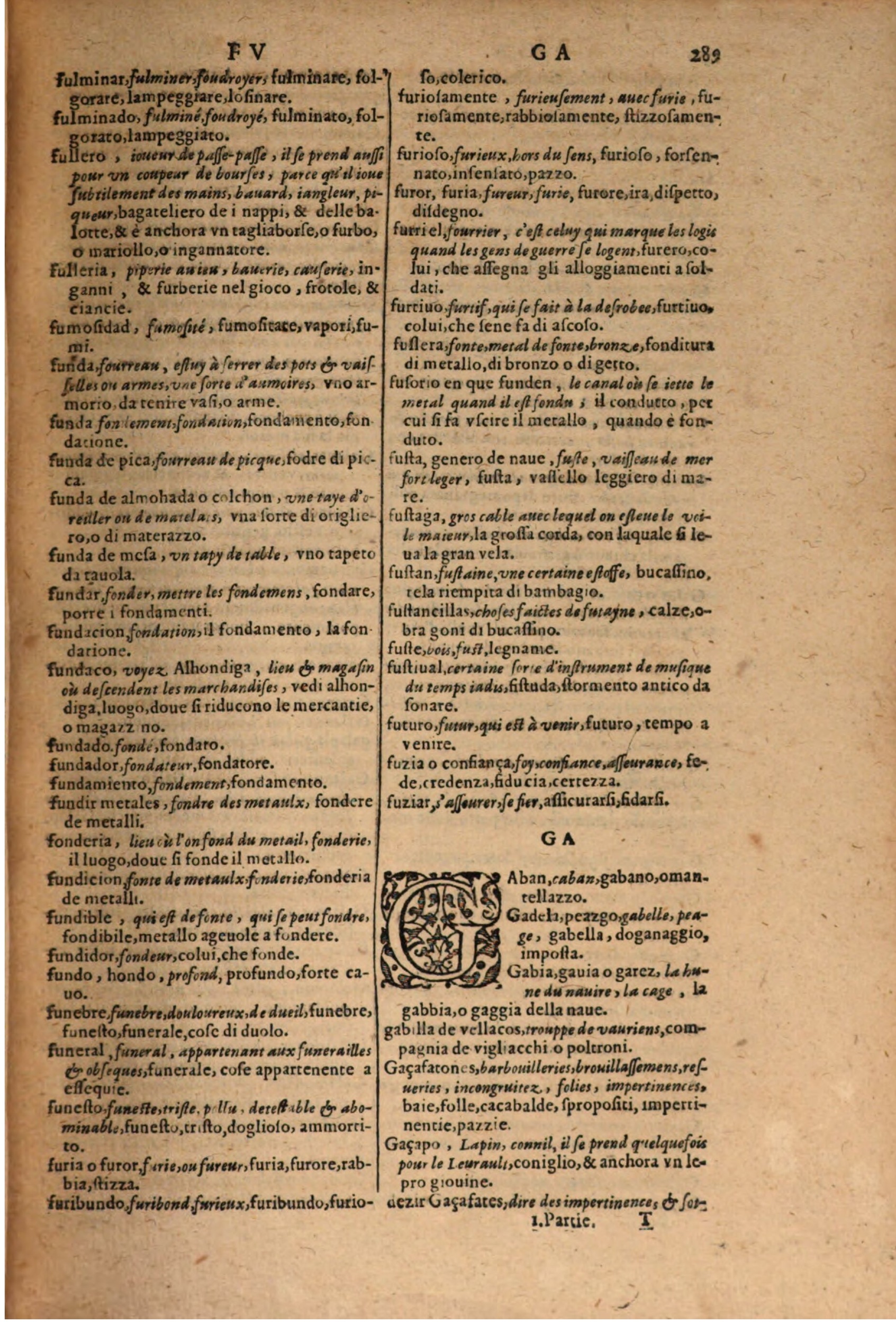 1606 - Samuel Crespin - Thresor des trois langues, francoise, italiene et espagnolle - BSB Munich