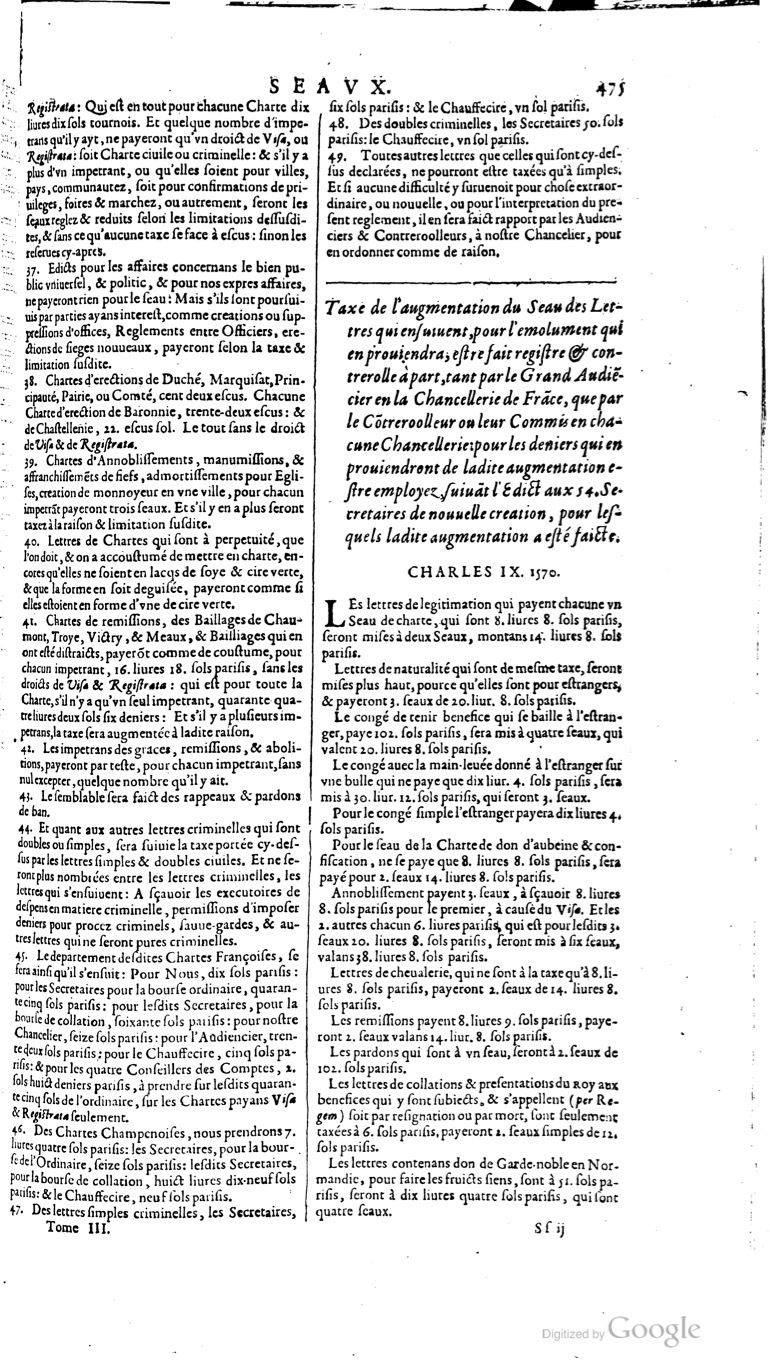 1629 - Veuve Nicolas Buon - Trésor du droit français (21754 T. 3) - BM Lyon