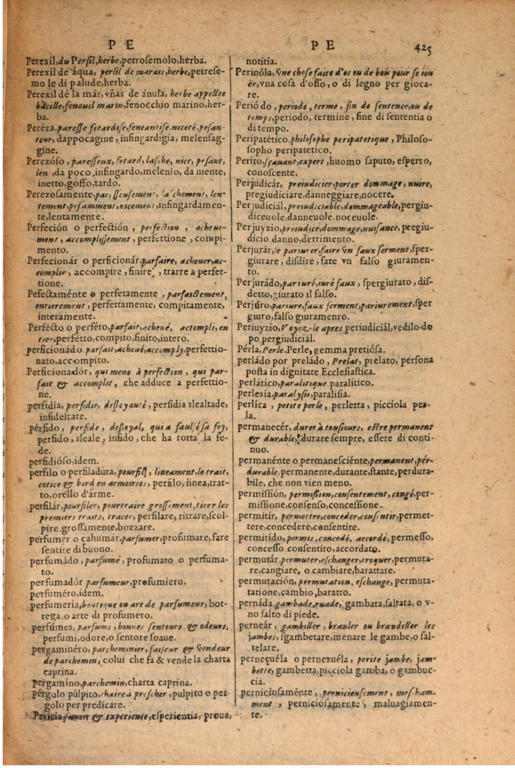 1606 - Samuel Crespin - Thresor des trois langues, francoise, italiene et espagnolle - BSB Munich