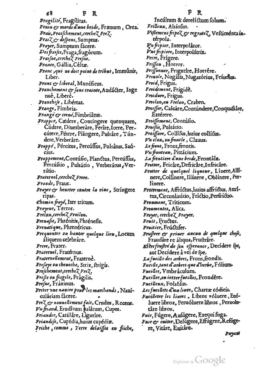 1558 - Guillaume Rouillé - Trésor des mots et traits français - BSB Munich