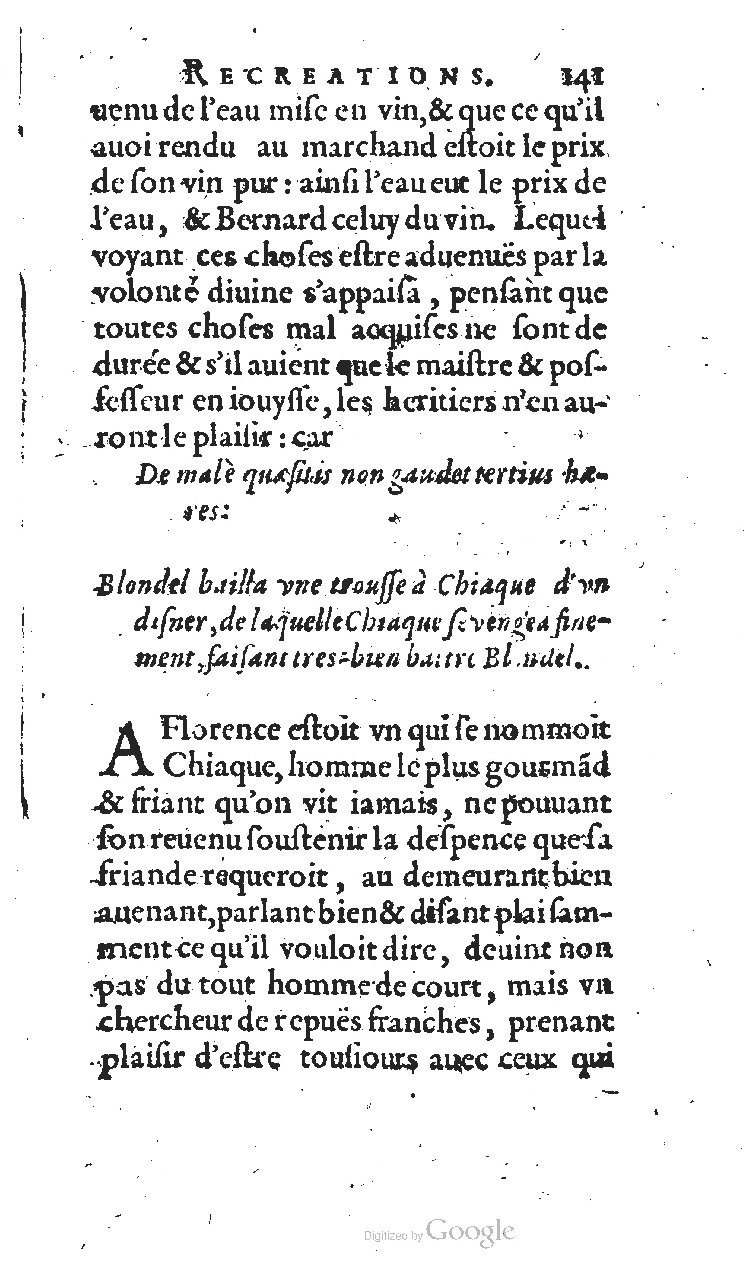 1627 - Jean Delamare - Trésor des récréations - BSB Munich