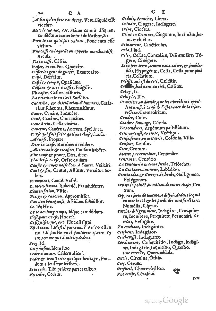 1558 - Guillaume Rouillé - Trésor des mots et traits français - BSB Munich