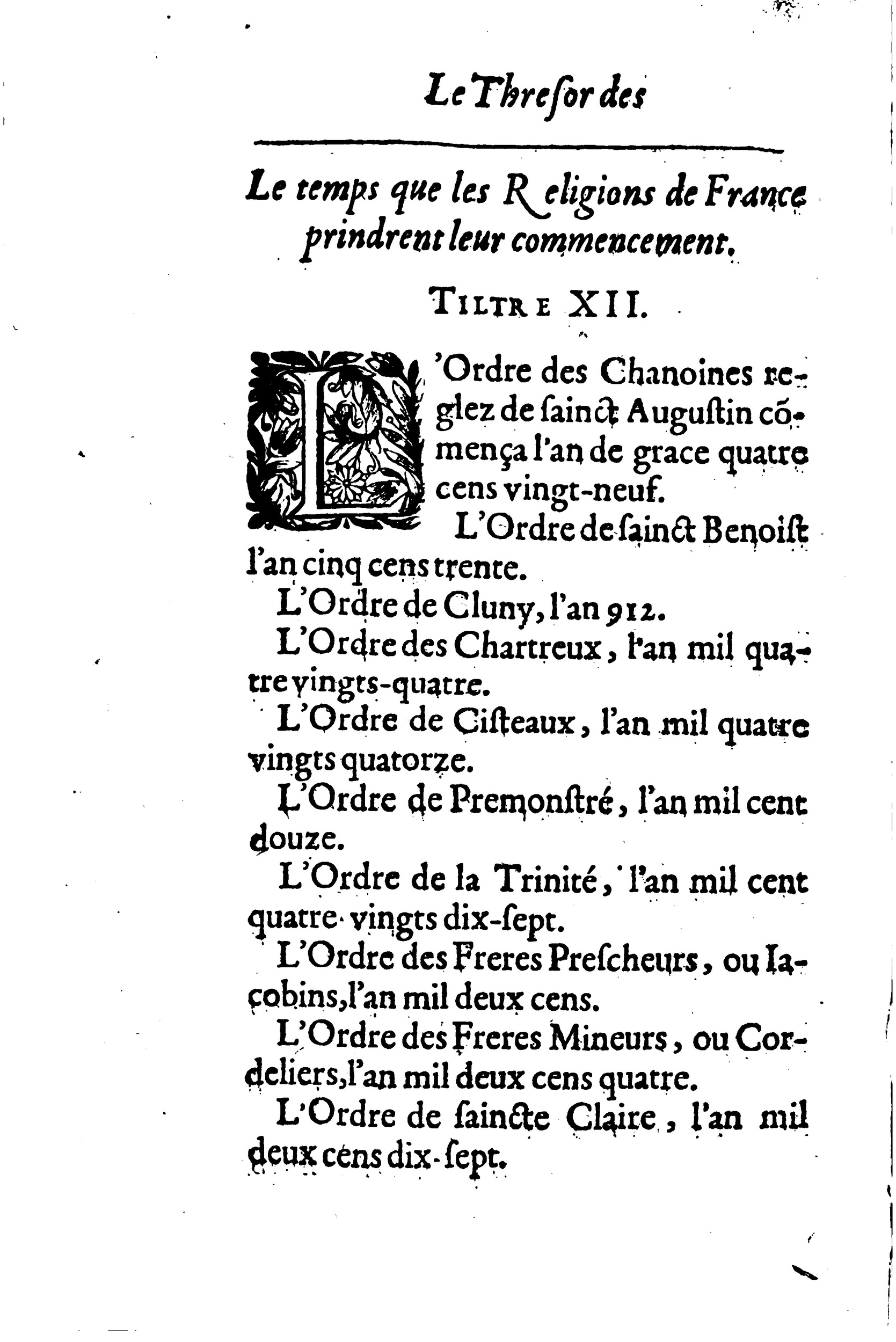 1633 - Jean Corrozet - Trésor des histoires de France - BM Lyon 1633 - Jean Corrozet - Trésor des histoires de France - BM Lyon