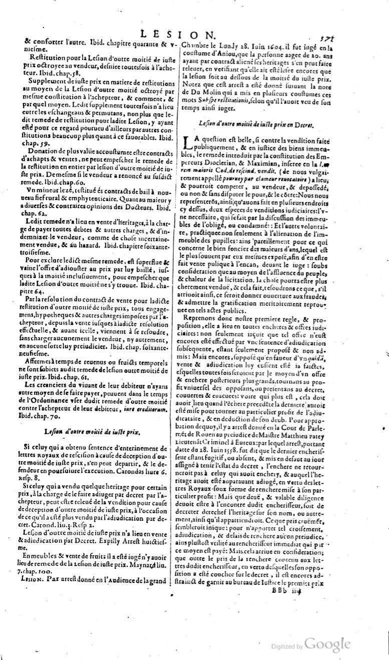 1629 - Veuve Nicolas Buon - Trésor du droit français (29620 T. 2) - BM Lyon