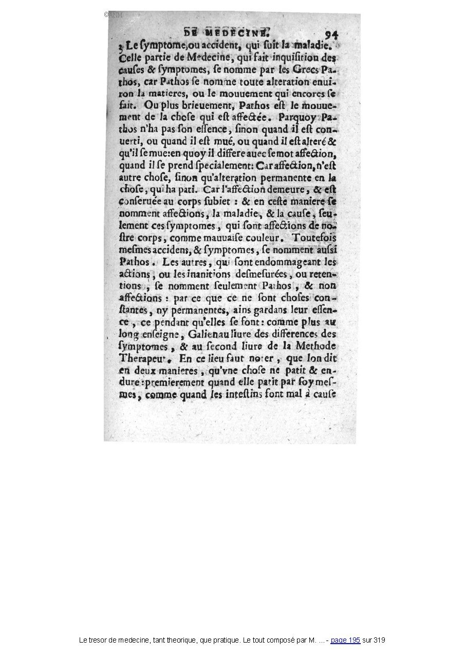 1560 - Pierre et Jan Moine - Trésor de médecine - Université Paris Cité
