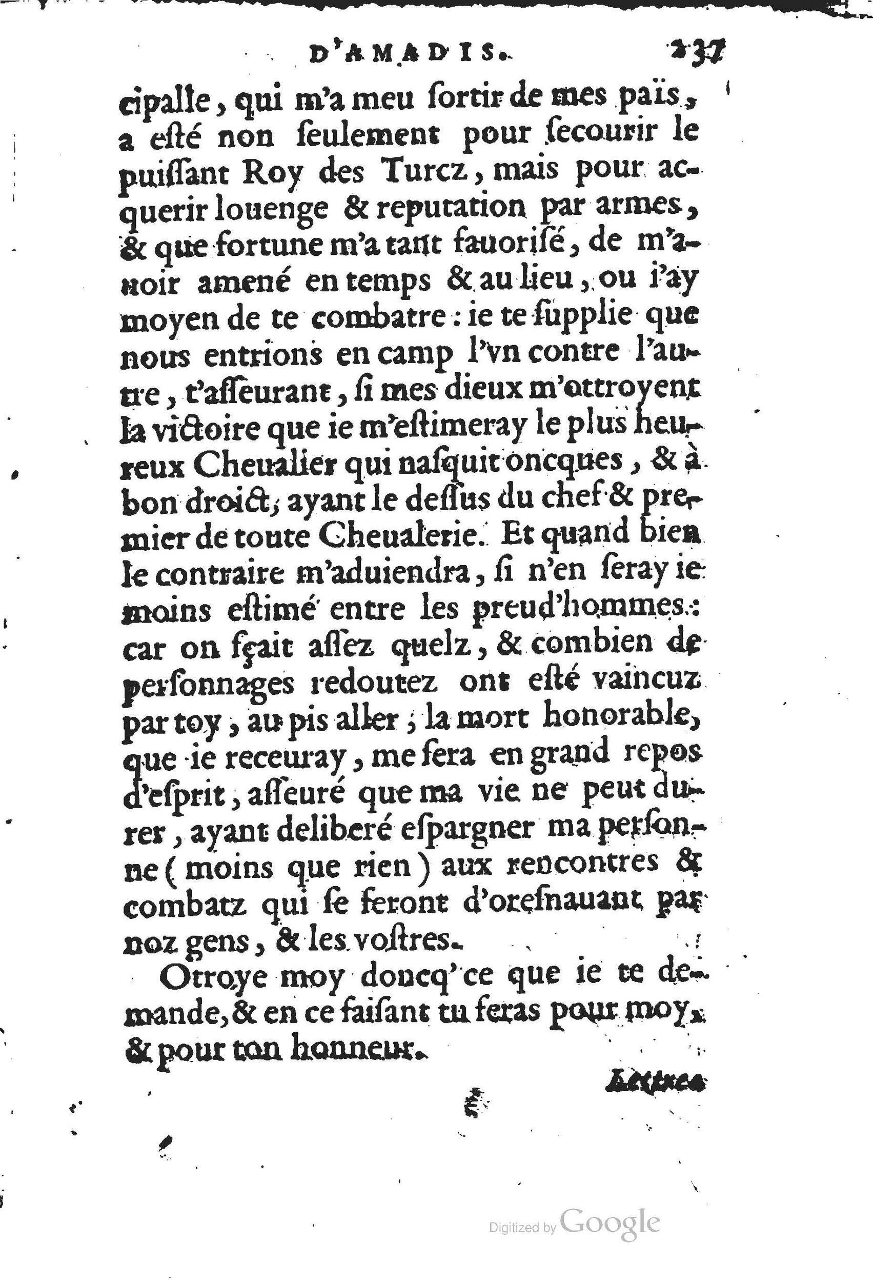 1560 - Jean d’Ogerolles et Gabriel Cotier Lyon - Trésor des Amadis - BSB Munich