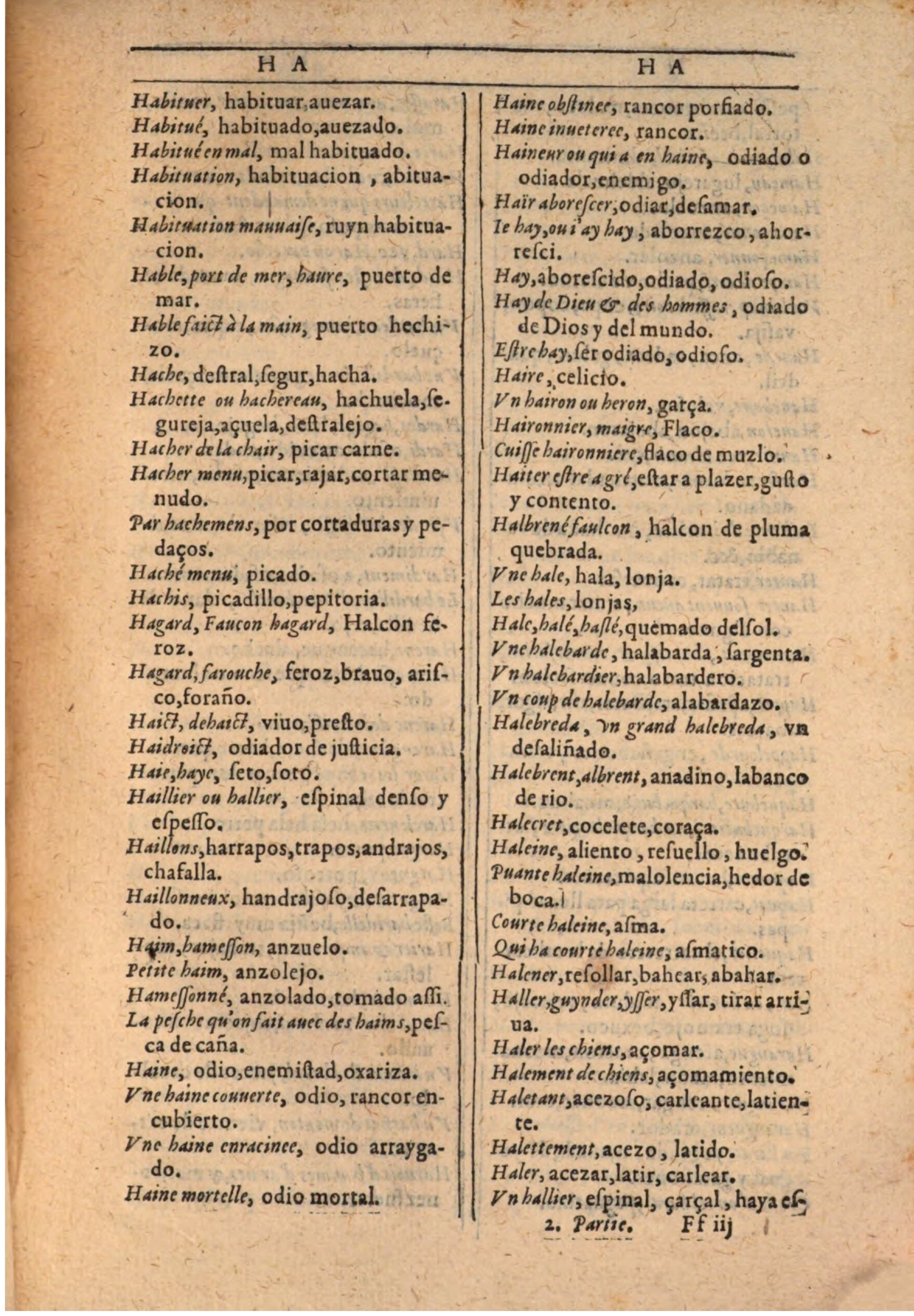 1607 - Marc Orry - Trésor des deux langues espagnole et française (Seconde partie) - BSB Munich