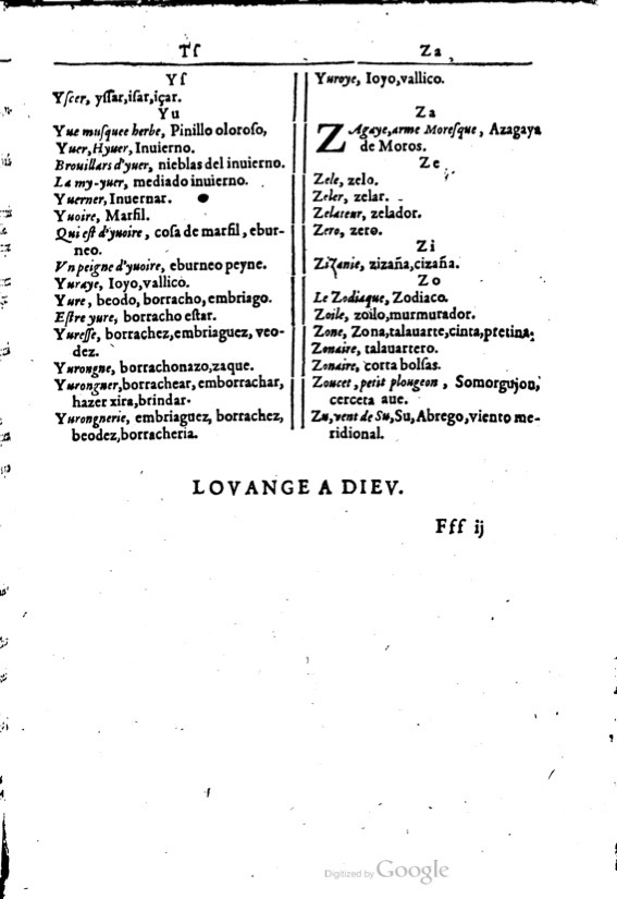 1616 - Veuve Marc Orry - Trésor des deux langues espagnole et française (Première et Seconde parties) - BM Lyon