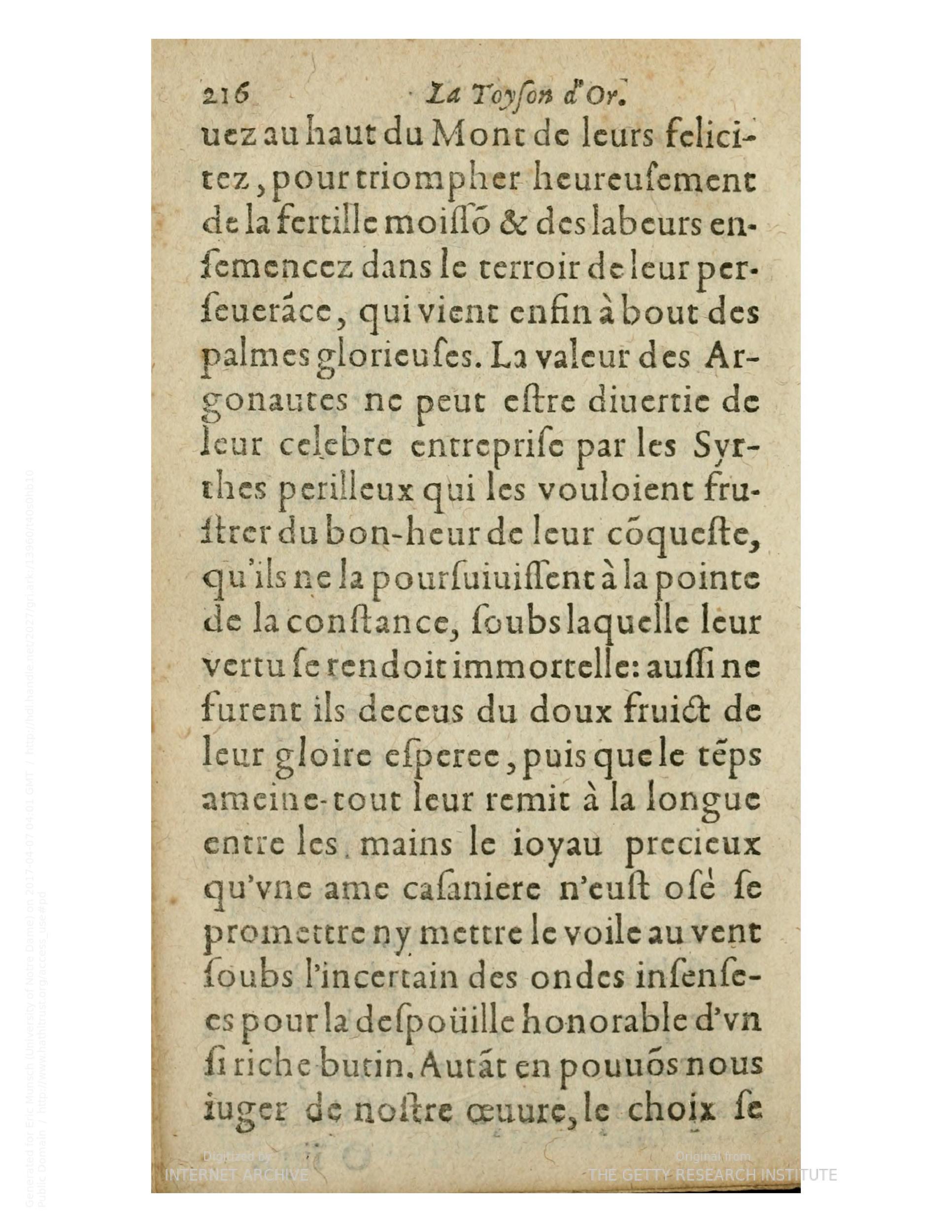 1612 - Charles Sevestre - Toison d’or ou la fleur des trésors - Getty Research Institute