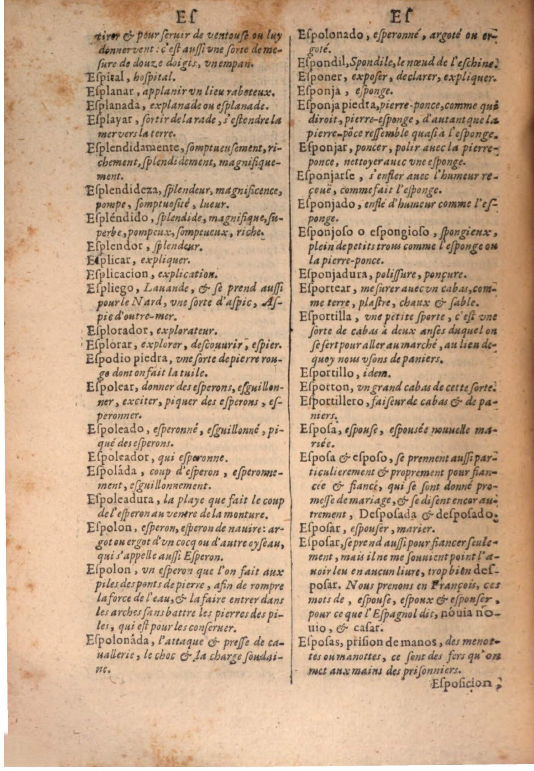 1645 - A. de Sommaville et A. Courbé - Trésor des deux langues espagnole et française - BSB Munich 1645 - A. de Sommaville et A. Courbé - Trésor des deux langues espagnole et française - BSB Munich