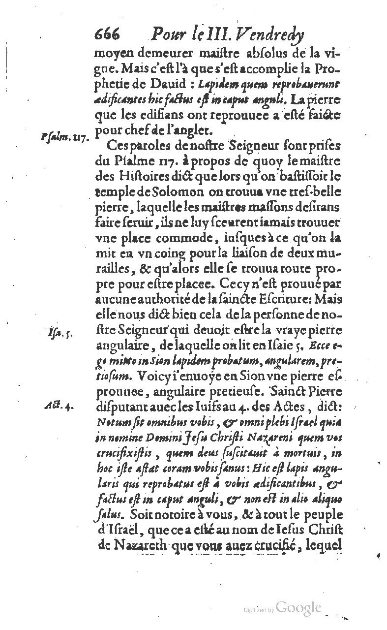 1607 - Nicolas Du Fossé - Trésor quadragésimal - T 01 - BM Lyon