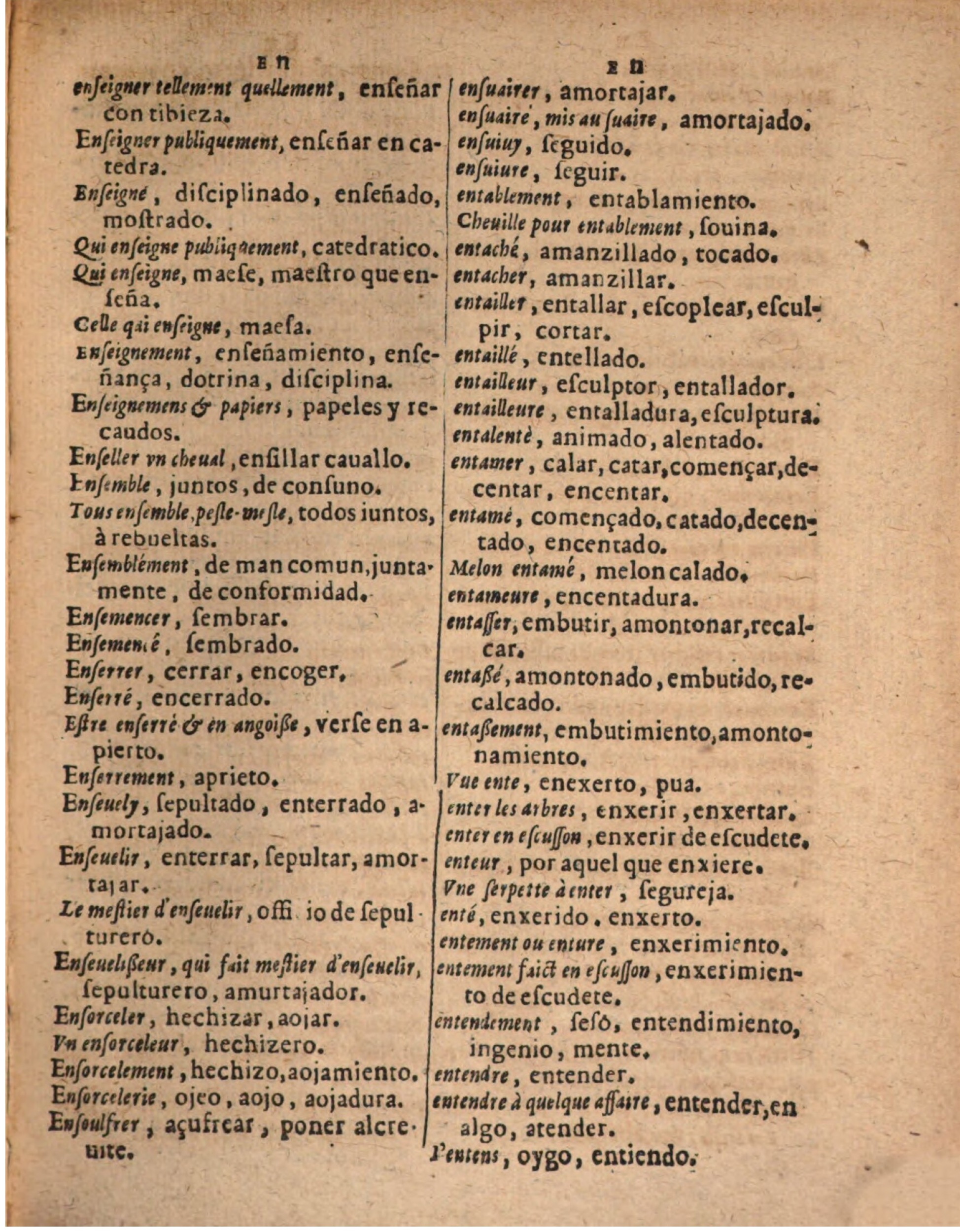 1624 - Hubert Antoine - Trésor des deux langues espagnole et française (Seconde partie) - BSB Munich